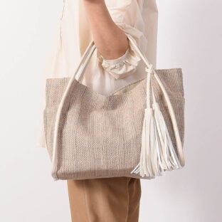 非公開: 【COOCO】生地コンビトートバッグ/A4対応