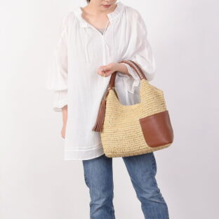 非公開: 【COOCO】タッセル付クリテカゴバッグ/A4対応